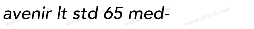 avenir lt std 65 med字体转换